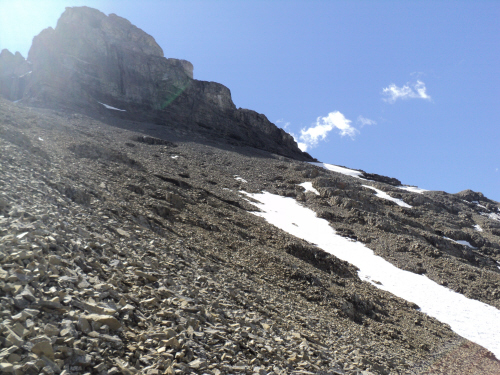 nearing the summit block